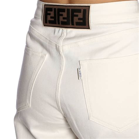 fendi white tan striped|fendi jeans for women.